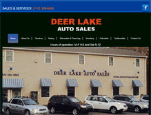 Tablet Screenshot of deerlakeautosales.com